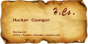 Hucker Csongor névjegykártya